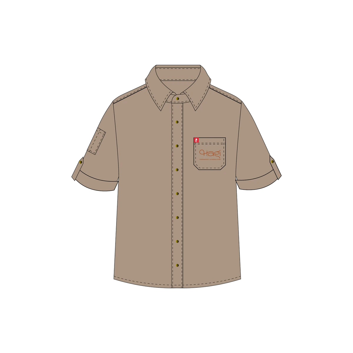 Camisa Gal da Aprons com a marca do cliente bordada
