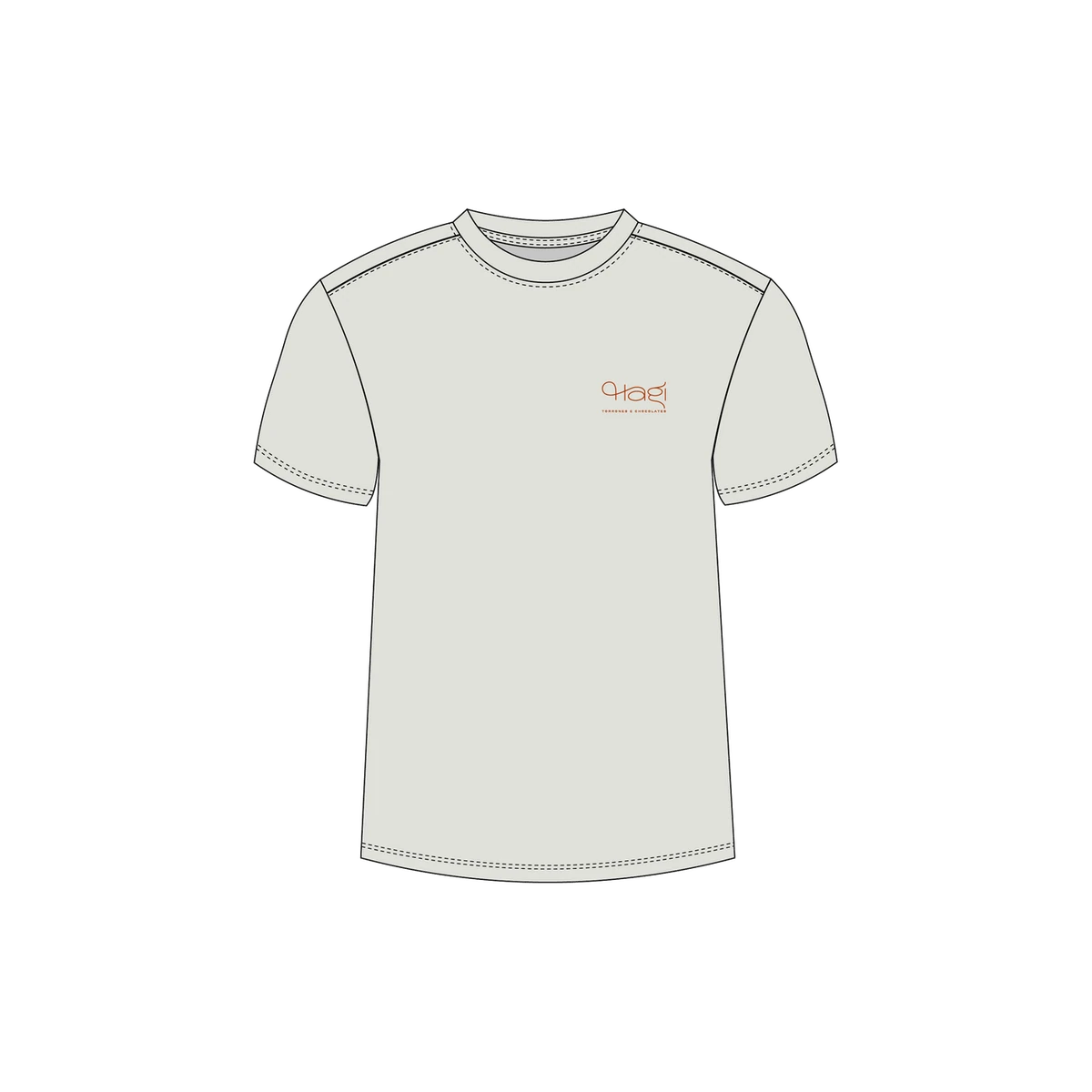 Camiseta básica da Aprons com a marca do cliente